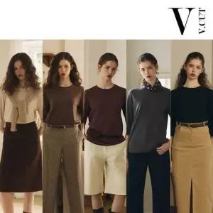 [최신상] 브이컷 26FW 코튼 튜블러 7부소매 티셔츠 5종