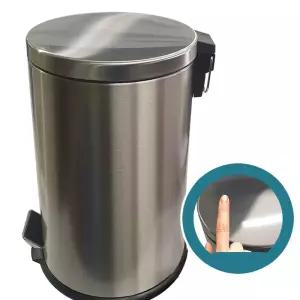삼정849 스텐 대 페달 쓰레기통 20L 휴지통 원형 스테인레스