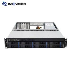 울트라 랙 스토리지 서버 케이스 표준 중복 전원 공급 장치 MATX 마더보드 NAS 서버 섀시 2U 8Bay L520 mm 지지대 2U