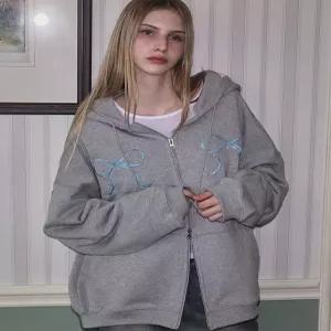 [매장정품] 로제프란츠 Sketch Ribbon Hood Zip-up [Gray] 5008205353