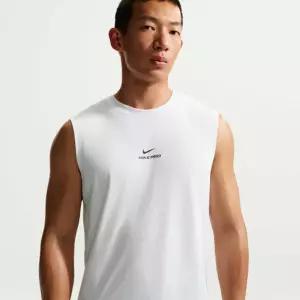 나이키 프로 민소매 트레이닝 탑 M - 화이트블랙 IM4900-100 6251564