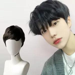일체형 자연스러운 남성용 통 가발망 가발