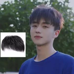 네츄럴블랙 남성 헤어 가발 똑딱이타입 스타일링 남성가발 내츄럴블랙 붙임머리 장발 5236F