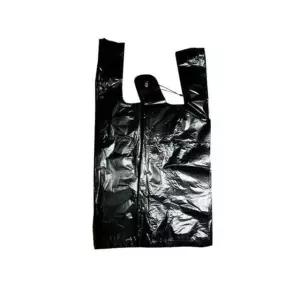 쇼핑봉투 16x29 다용도 포장 소 袋 검정 손잡이형 100매 비닐봉지 테이크아웃 마트봉투 재활용