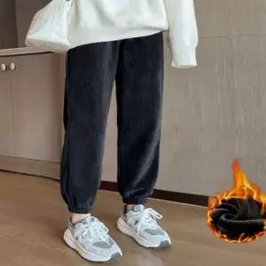 데일리룩 코듀로이 2컬러 조거팬츠 기모 겨울 여성 밴딩 벨벳