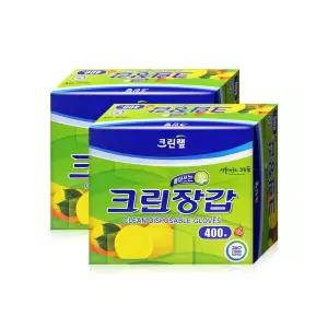 크린랩 위생장갑 일회용 장갑 대용량 비닐장갑 400매 2개 GST MNS