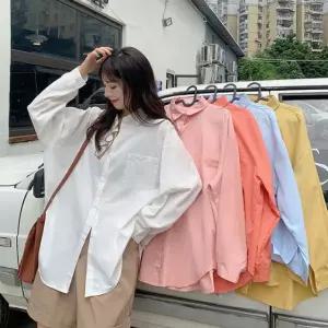 여성 베이직 루즈핏 심플 셔츠 ELC-9077