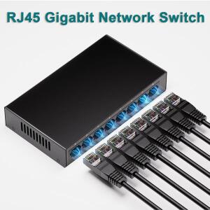 5포트/8포트 10/100/1000Mbps 이더넷 고속 스위치 RJ45 멀티포트 데이터 기가비트 네트워크   가정용 PC 글