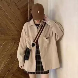 감성캐주얼 베이지 오버핏 코듀로이 남방자켓
