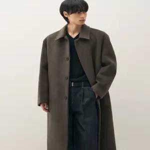 [매장정품] 드로우핏 프리미어 퓨어 울 발마칸 코트 [MELANGE BROWN] DFCT1404MEBR