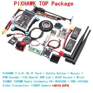 픽스호크 PIXHAWK 화이트 쉘 PIX 2 4 4G 8 버저, 비행 I2C RC 비트 M10 32 PPM 안전 스위치 쿼드콥터, SD