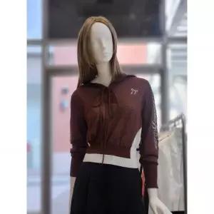 한정수량 에고이스트 (ES3KL363) 자카드 레이스업 포인트 후드 플오버 가디건 2828327