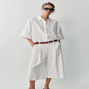 ZARA 롱 벨트 버뮤다 팬츠 - 스크래치 화이트 7747/739/251