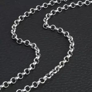 써지컬스틸 라운드오링 체인 남녀공용 목걸이(4mm)