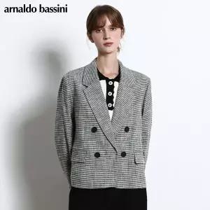 [아날도바시니(ARNALDO BASSINI)] 체크 크롭 자켓 (택가격 318000원)
