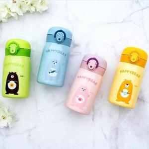 [셀러허브][트래블앤쿡]해피베어 원터치 보온보냉병250ml 텀블러 (S8559010)