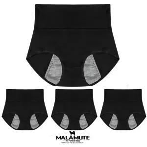 [보리보리/마이핏]면스판보정위생팬티(블랙3매)맥시하이웨스트생리팬티
