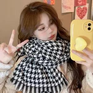 [아트박스]/루즈루나 길리안 체크 패턴 짜임 롱 체크 머플러 목도리