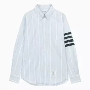 23FW 톰브라운 사선 완장 라이트 블루 실크 긴팔 셔츠 MWL374C F0433 480