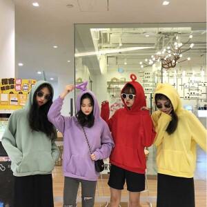 여성 후드티 루즈 오버핏 인싸템 텔레토비 간절기 티셔츠 4색상 M-2XL