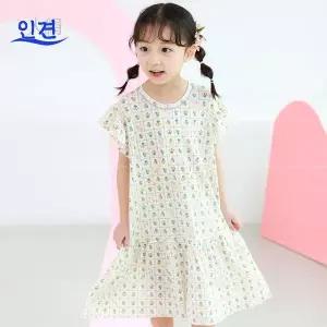 [하프클럽/바풀]바풀 PL SS44-19 아동 인견 원피스 반팔 유아 아동 여아 실내복 여름 잠옷