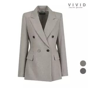 [비비드 시크릿가너]VIVID 여성 더블단추 가을겨울 잔체크 정장자켓