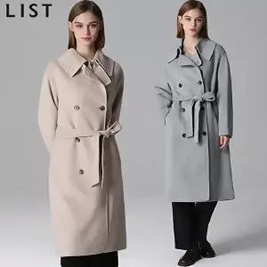 [리스트][리스트(LIST)] 울 와이드 카라 더블 핸드메이드 코트 (택가격:558000원)