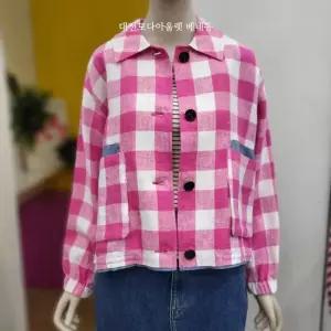 베네통 팬시 체크점퍼 BAJP57431 PK_DJ