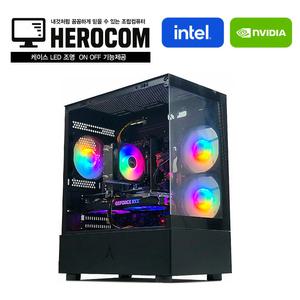 영웅컴퓨터 H게이밍 4561F (I5 14400F H610M 16G DDR5 NVME 512G RTX5060Ti 8G 랩터레이크R 게이밍 조립컴퓨터 본체PC