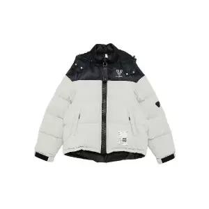 메종미하라야스히로 colour blocked padded coat 10455114285320 TP720764104