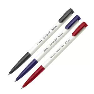 스피디볼 0.7mm 24개입 1P 노크식 볼펜 필기 데일리펜