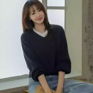 [시크폭스] 벌룬 슬리브 나그랑 브이 니트_53KN757