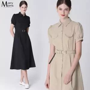 [더블유쇼핑][모리모리스(Morry Morris)] 퍼프 롱 벨트 원피스_17838097_588590
