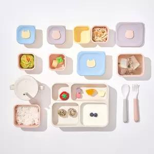 네오실리 도리도리 국산 실리콘 흡착 식판 디바이더세트