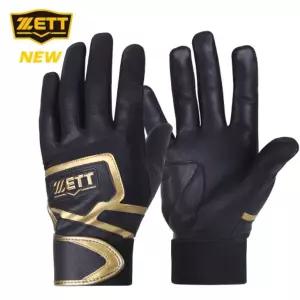 ZETT 배팅장갑 BGK-355 블랙 골드/야구방망이/배트/선수/훈련/연습/야구/장비/타격/장갑/베팅/시합/경기