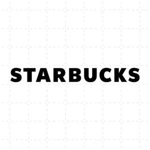 스타벅스 레터링 글씨 STARBUCK 로고 방수 데칼스티커 7cm x 0.7cm