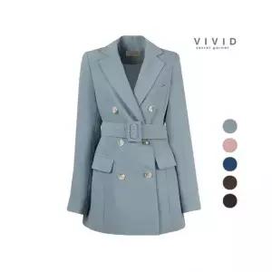 비비드시크릿가너 VIVID 여성 봄가을 벨트더블 정장자켓 645415