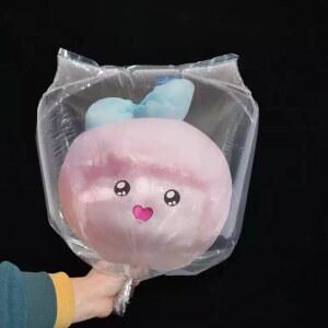 솜사탕 비닐 투명 봉지 직각 일회용 봉투 100개 포장지 소프트 커버 30X60CM