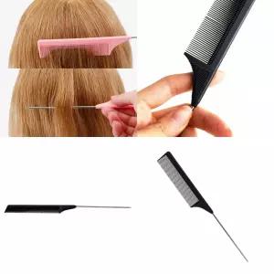 미용실용 스테인리스 꼬리빗 헤어컴 헤어케어 얇은