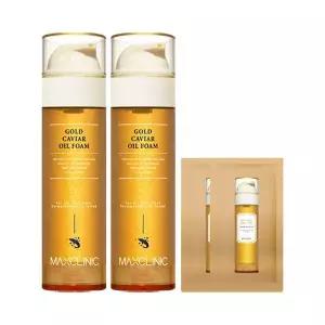 [맥스클리닉] 오일 폼 클렌징 골드 캐비어 대용량 110g 2개+샘플2개_P386362565