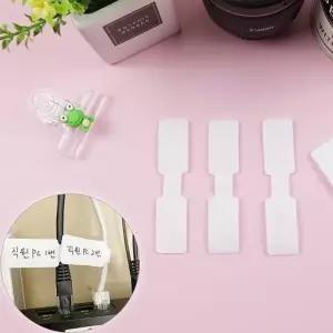 찍찍이 타입 케이블 전선 타이 묶기 메모 백색 1P