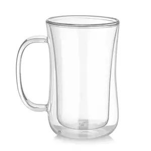 다사노바 이중 유리컵 400ML 손잡이컵