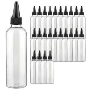 블랙 뾰족캡 투명 용기 200ml 25개 플라스틱 화장품용기 공병 소분병 WECCAB7