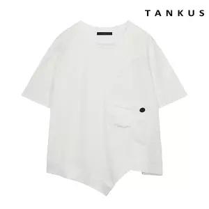 배색 언발 반팔 티셔츠 (TX2TS008L0)