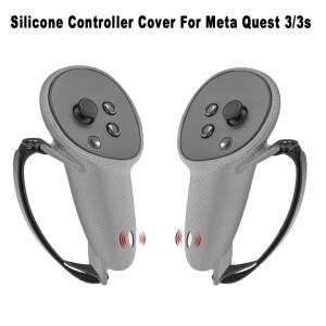 Meta Quest 3/3s VR 액세서리 크리스마스 선물용 핸드 스트랩이 있는  안티 편안한 실리콘 컨트롤러 그립