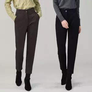 [로코엘라][로코엘라] 루벤 세미 배기핏 웜기모 폰테 여성 팬츠