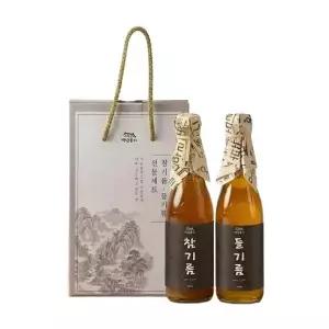 백년본가 저온압착 프리미엄 참기름 350ml+들기름 350ml 선물세트