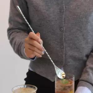 30cm 식검완 스텐 롱스푼 패들 롱 티스푼 긴 머들러 스틱 디저트 음료 스푼