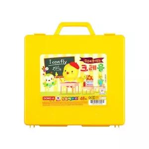 동아 손에 묻지 않는 노랑병아리파스 크레용 48색
