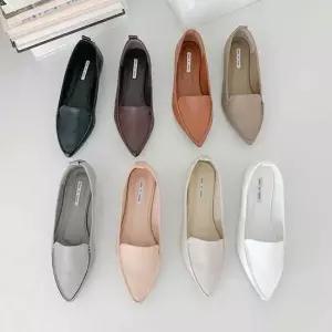 여성 가을 뾰족코 로퍼 드라이빙 슈즈 캐주얼 슈즈